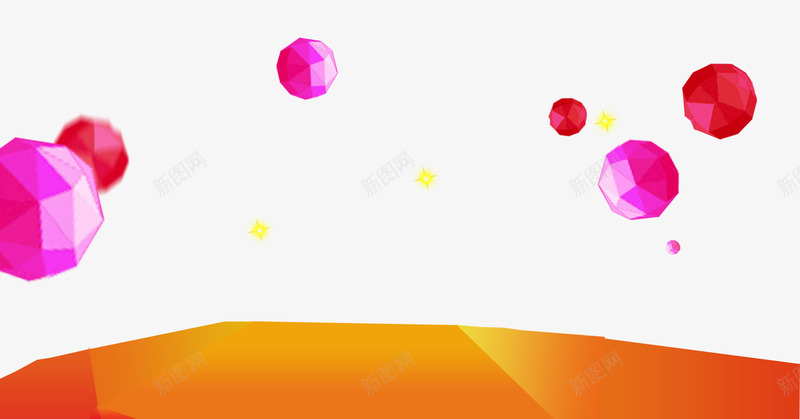 立体几何漂浮psd免抠素材_88icon https://88icon.com 几何 创意 漂浮 立体