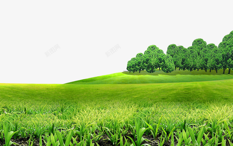 中国郊外草地风光png免抠素材_88icon https://88icon.com 出游风景 春游 素材中国 绿树 草地风光 踏春 郊外