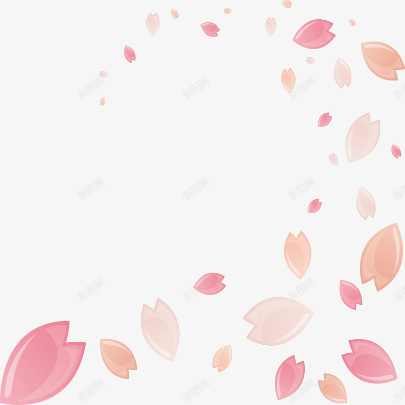 卡通花瓣矢量图ai免抠素材_88icon https://88icon.com PNG图 PNG图下载 创意卡通 卡通 卡通插图 插图 漂浮的花瓣 花瓣 矢量图