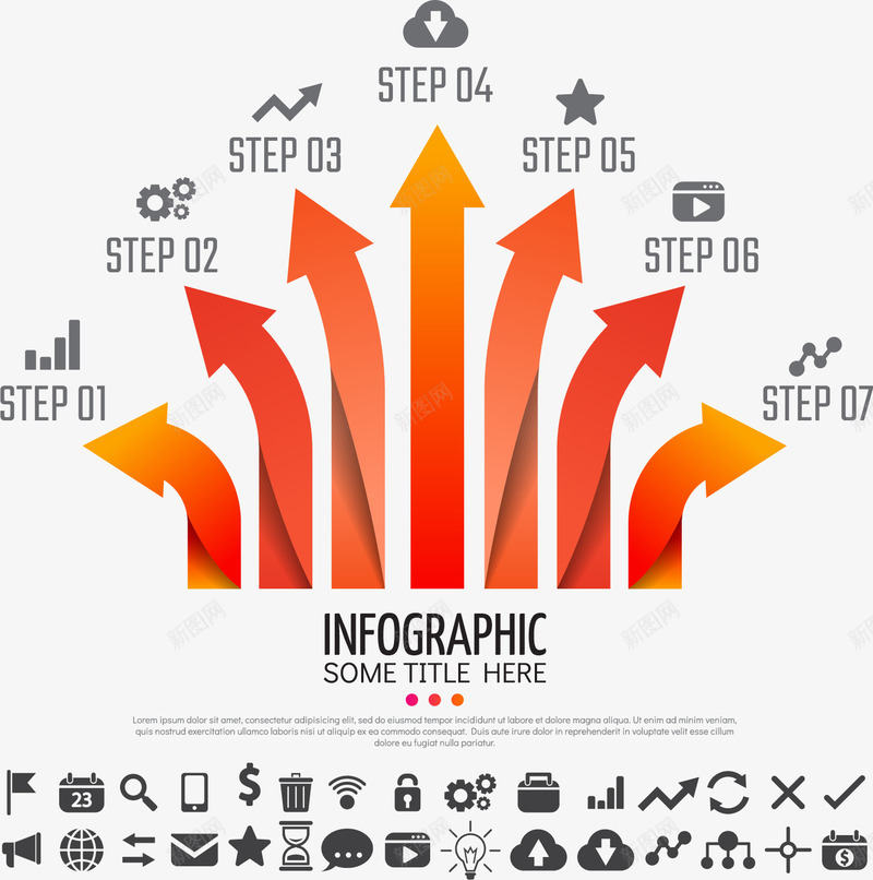 手绘向上箭头矢量图ai免抠素材_88icon https://88icon.com PPT 向上 手绘 标签 箭头 矢量图