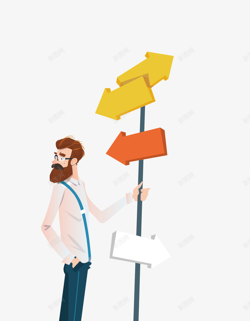 卡通扁平化路标箭头矢量图eps免抠素材_88icon https://88icon.com 卡通手举箭头 商务男人 扁平化手举箭头 手举箭头png 指路牌 矢量图 矢量手举箭头 路标 路边牌子