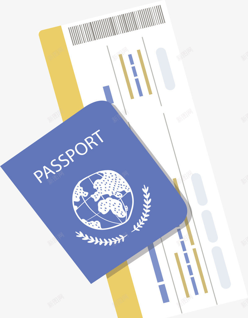 旅游出国护照机票矢量图ai免抠素材_88icon https://88icon.com 护照 暑假来了 机票 毕业旅游 毕业旅行 矢量png 矢量图