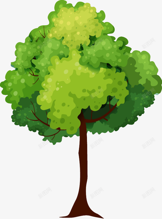 卡通植物参天大树png免抠素材_88icon https://88icon.com 卡通 参天大树 枝繁叶茂 植物