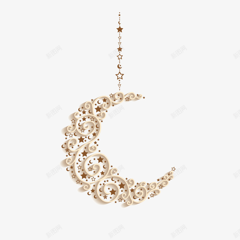 漂浮月亮装饰图案png免抠素材_88icon https://88icon.com 伊斯兰装饰品 古兰经 斋月 月亮 漂浮图案 装饰图