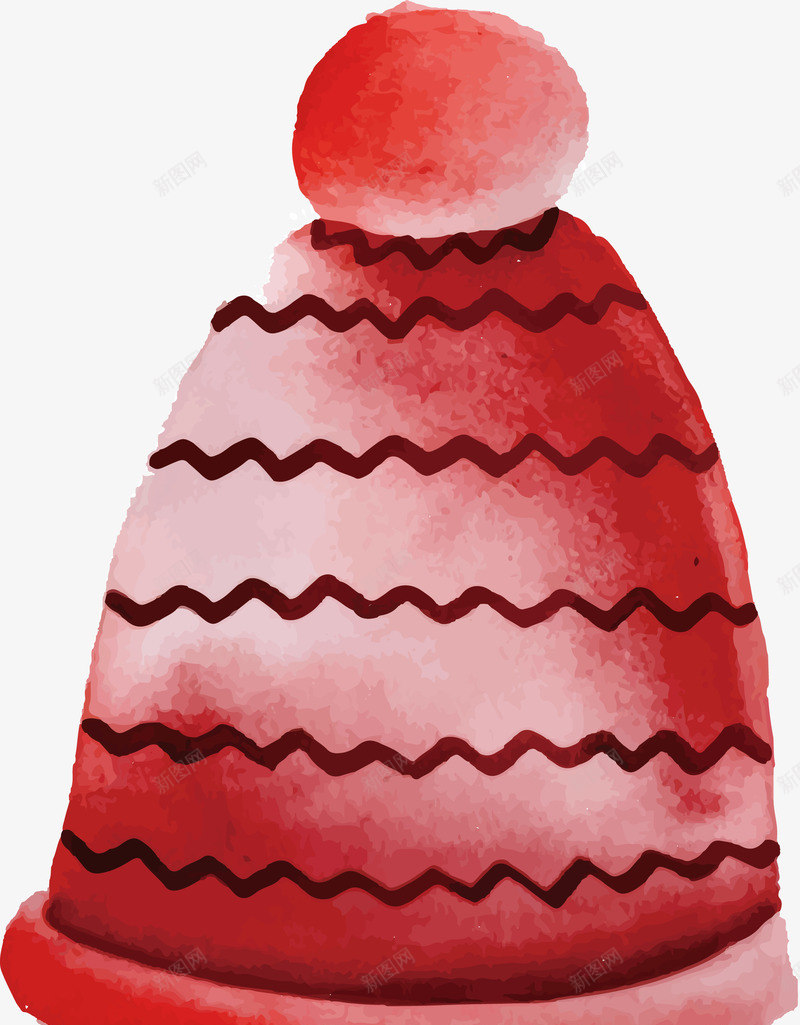 红色冬季水彩毛线帽png免抠素材_88icon https://88icon.com 保暖帽子 暖冬 毛线帽 水彩帽子 矢量png 红色帽子