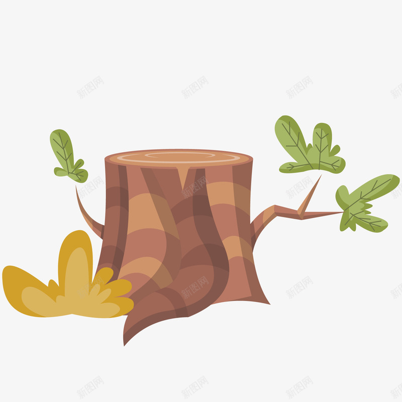 卡通树根png免抠素材_88icon https://88icon.com 大树 树根 树桩