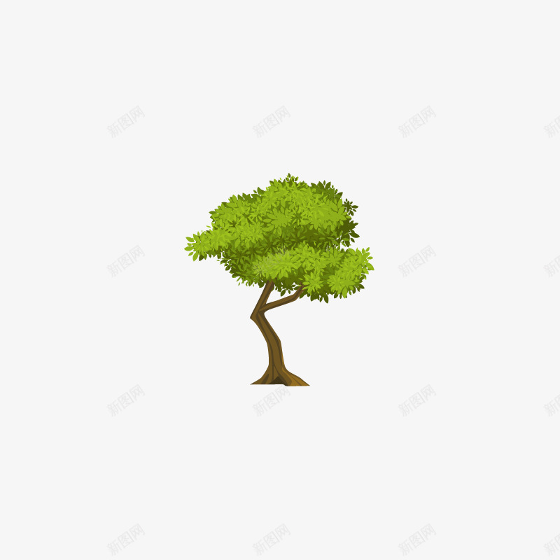 卡通简约大树装饰广告png免抠素材_88icon https://88icon.com 卡通大树 松树 海报设计 环境保护宣传手册装饰 立体树木卡通 装饰设计