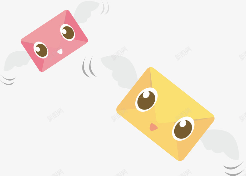 卡通信封片矢量图ai免抠素材_88icon https://88icon.com 信封 卡通信封 矢量信封 矢量图