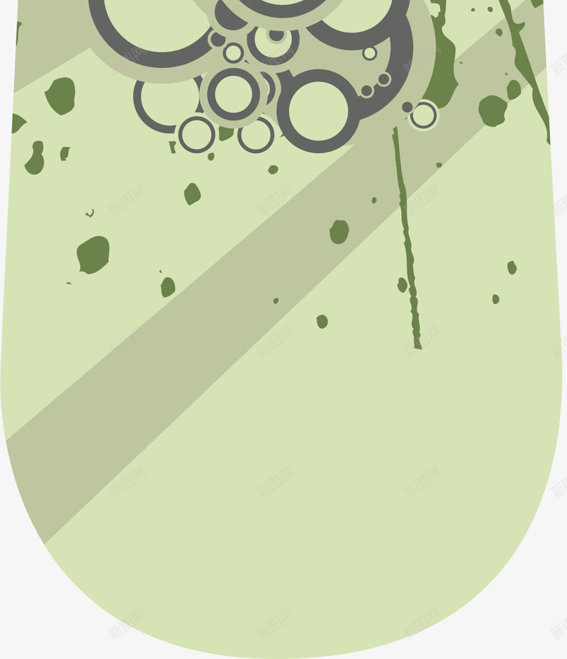 绿色星星滑板png免抠素材_88icon https://88icon.com 标志图案 水墨涂鸦 水彩绘画 简约滑板 绿色星星 装饰图案