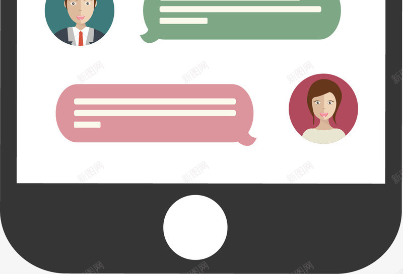 即时通讯软件矢量图eps免抠素材_88icon https://88icon.com 即时通讯 手机端 矢量素材 社交软件 移动端 矢量图
