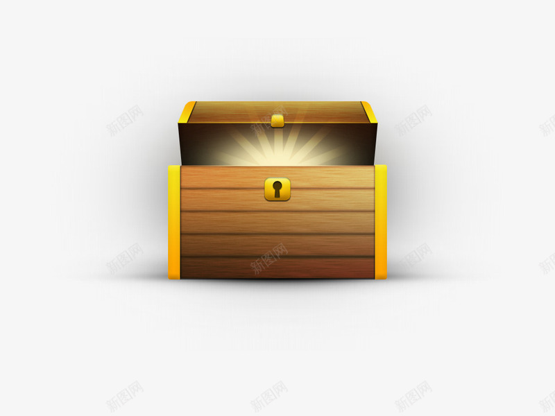 打开的宝箱psd免抠素材_88icon https://88icon.com 宝箱 宝藏 打开