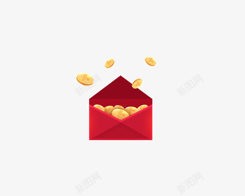 金币掉落到红包里psd免抠素材_88icon https://88icon.com 免费苹果png素材下载 双12促销海报装饰素材 年终促销海报装饰素 淘宝优化返利素材 红包 红色 金币