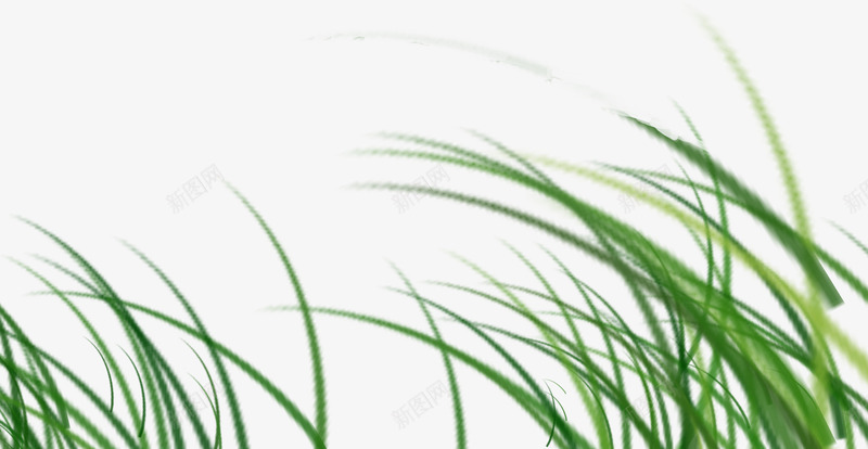 手绘绿色微风吹拂小草植物png免抠素材_88icon https://88icon.com 吹拂 吹过 微风 植物 清风徐来 绿色