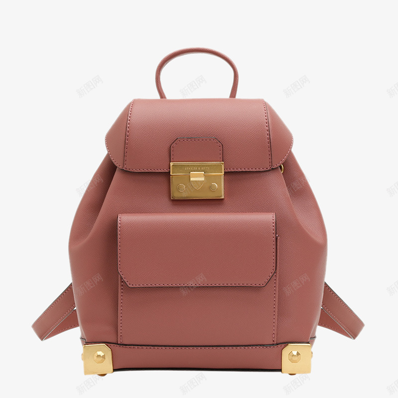 淡褐色女士背包png免抠素材_88icon https://88icon.com 产品实物 双肩包 女包 淡褐色 背包