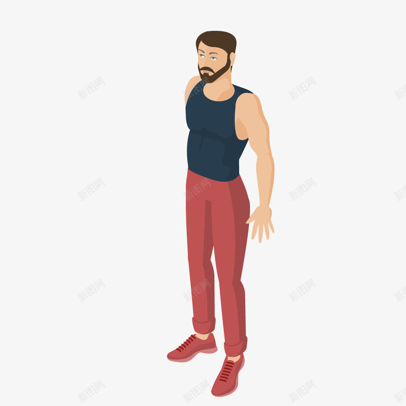 手绘卡通扁平化人物男人png免抠素材_88icon https://88icon.com app人物 ppt人物 人物插画 健身 动漫 动画 卡通人物 卡通男人 扁平化
