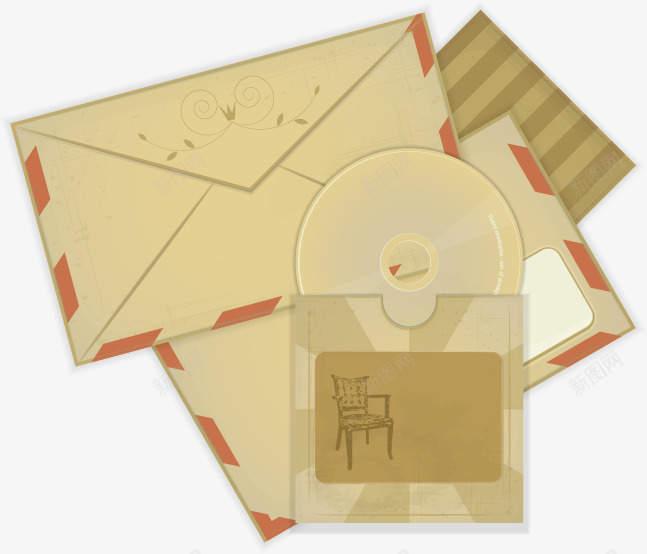 牛皮纸信封光盘信封矢量图ai免抠素材_88icon https://88icon.com 信封 光盘 牛皮纸 矢量图