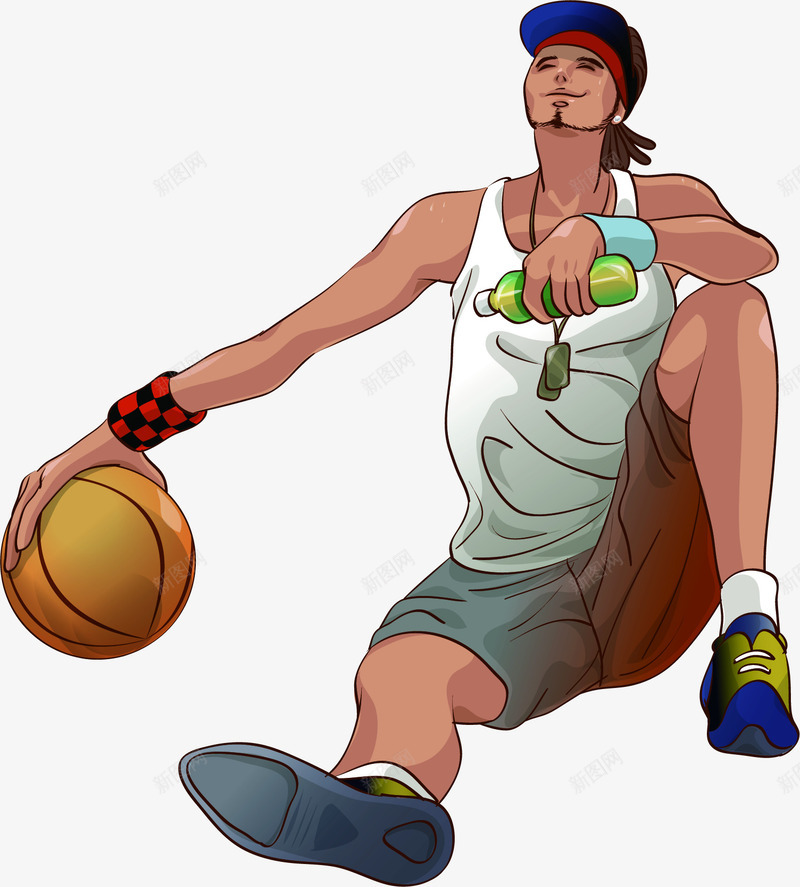 手绘玩篮球的男生png免抠素材_88icon https://88icon.com 男生 篮球