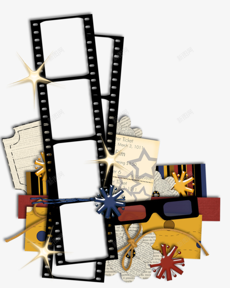 胶卷式边框png免抠素材_88icon https://88icon.com 手绘 相框 眼镜 纸张 边框 黑色胶卷式边框