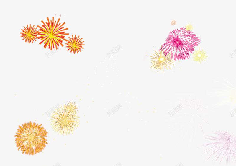欢乐彩色喜庆烟花png免抠素材_88icon https://88icon.com 喜庆 庆祝 彩色 新年 春节 欢迎 烟花