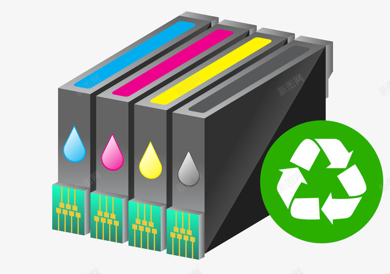 四色循环环保墨盒矢量图ai免抠素材_88icon https://88icon.com 卡通墨盒 四色墨盒 彩色矢量墨盒 循环 环保墨盒 矢量墨盒 高级墨盒 矢量图