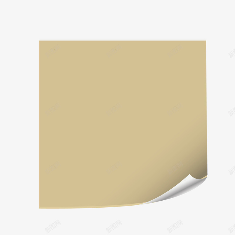 卡通棕色背胶便签png免抠素材_88icon https://88icon.com 便签 卡通 棕色 背胶