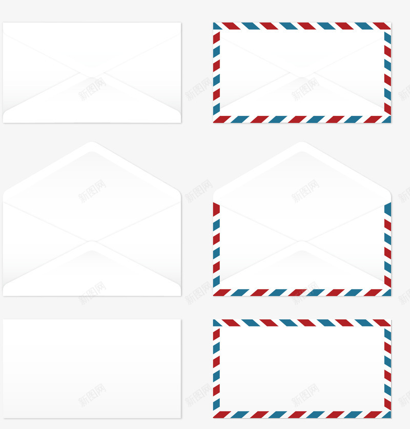 信封png免抠素材_88icon https://88icon.com 信封 有边框和无边框 背面状态