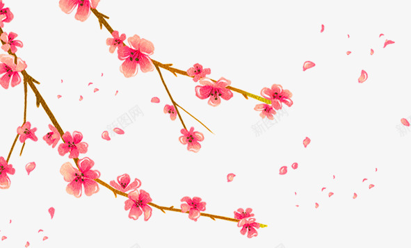 手绘梅花艺术漂浮美景png免抠素材_88icon https://88icon.com 梅花 漂浮 美景 艺术