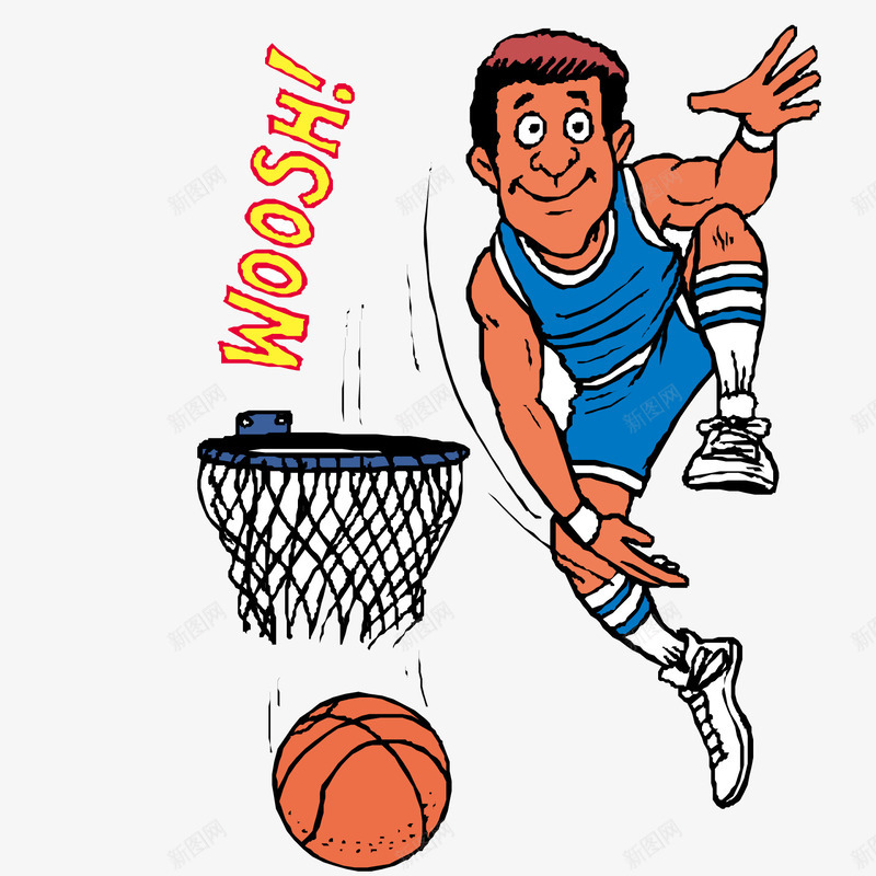 大灌篮的运动员矢量图ai免抠素材_88icon https://88icon.com 灌篮 篮球 运动员 矢量图