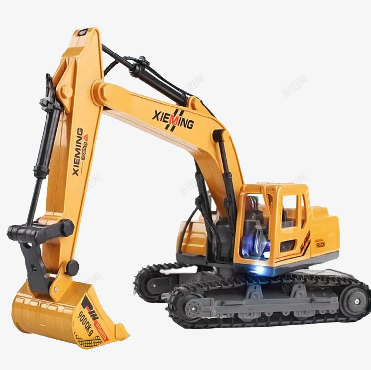黄色钩机png免抠素材_88icon https://88icon.com 产品实物 儿童 模型 玩具