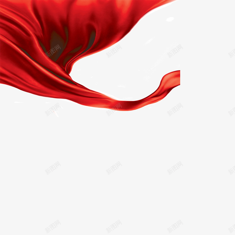 漂浮的红色丝绸飘带png免抠素材_88icon https://88icon.com 漂浮的丝绸 红色丝绸 红色飘带 飘带