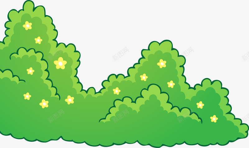 手绘绿色草丛png免抠素材_88icon https://88icon.com 唯美 小清新 手绘 星星 水彩 渐变 绿色 草丛