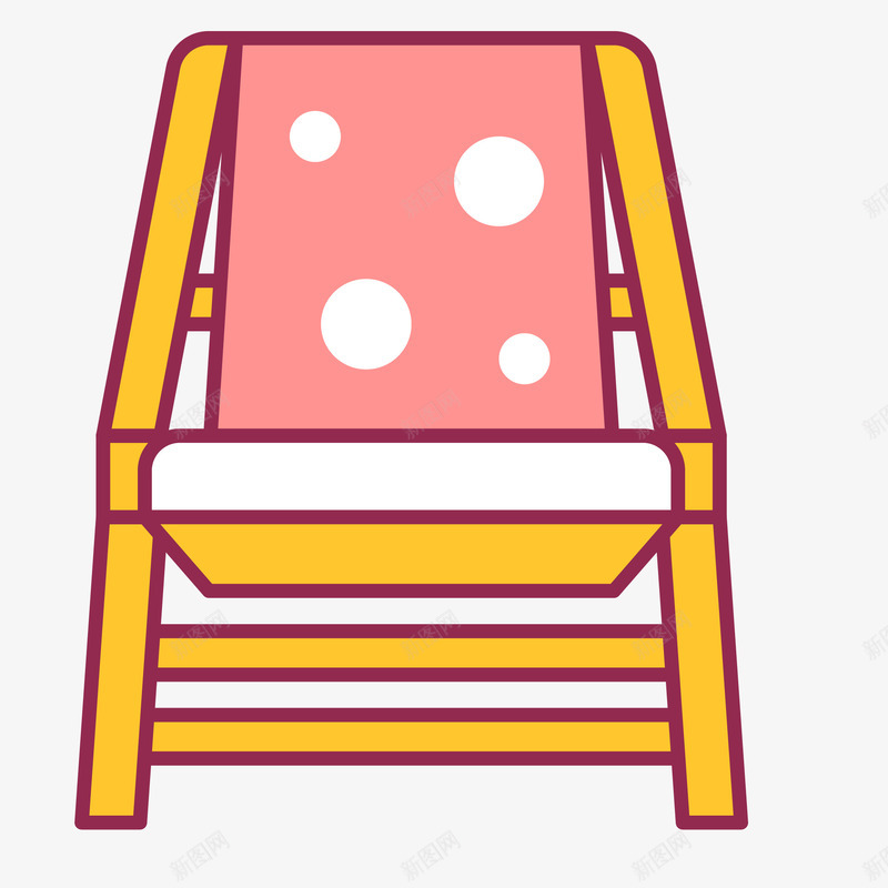 卡通椅子png免抠素材_88icon https://88icon.com 卡通椅子 粉色 躺椅