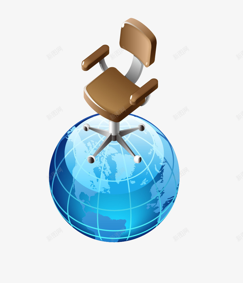 蓝色地球与凳子png免抠素材_88icon https://88icon.com 凳子 卡通 地球 家具 椅子 矢量蓝色地球 蓝色 蓝色地球