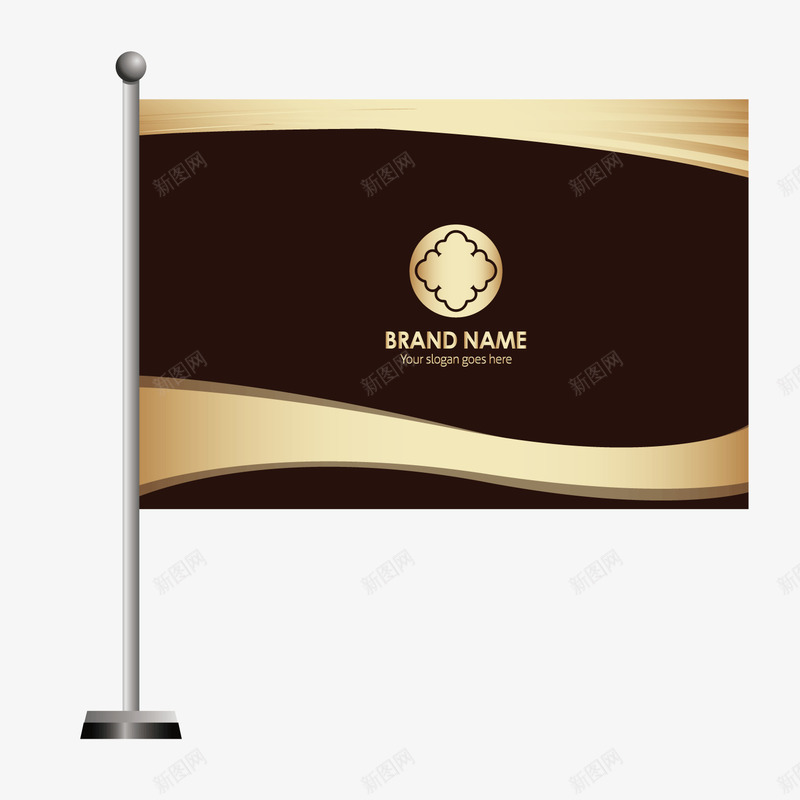 金色商务桌旗展示png免抠素材_88icon https://88icon.com 商务 商务矢量 展示 桌旗 金色