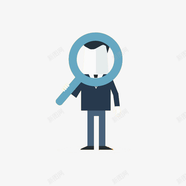 手拿放大镜男人png免抠素材_88icon https://88icon.com 上班族 动漫 卡通 寻找 手绘 放大镜 男人 色彩