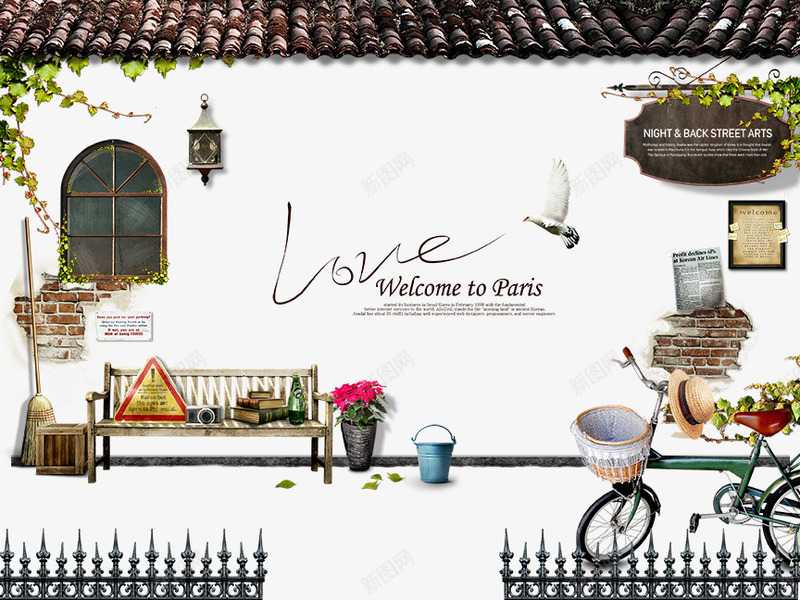 木质凳子和屋檐png免抠素材_88icon https://88icon.com 壁灯 屋檐 木质凳子 窗户 花卉