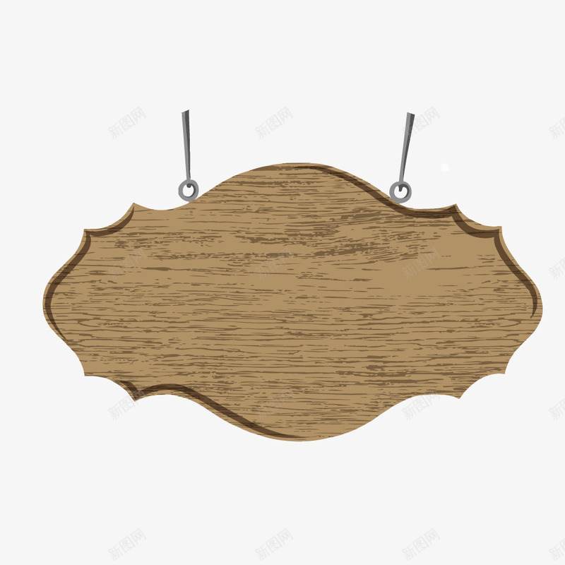 深色木质挂牌矢量图ai免抠素材_88icon https://88icon.com 木质挂牌 深色 花边 矢量图
