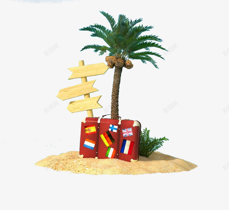 夏日旅行海岛png免抠素材_88icon https://88icon.com 夏日 彩色 旅行 海岛
