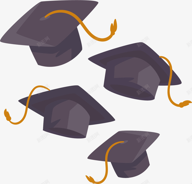 大学毕业季矢量图ai免抠素材_88icon https://88icon.com 丢学士帽 创意 卡通 商务 大学 学位 学士学位 学士帽 手绘 毕业季 矢量图 设计