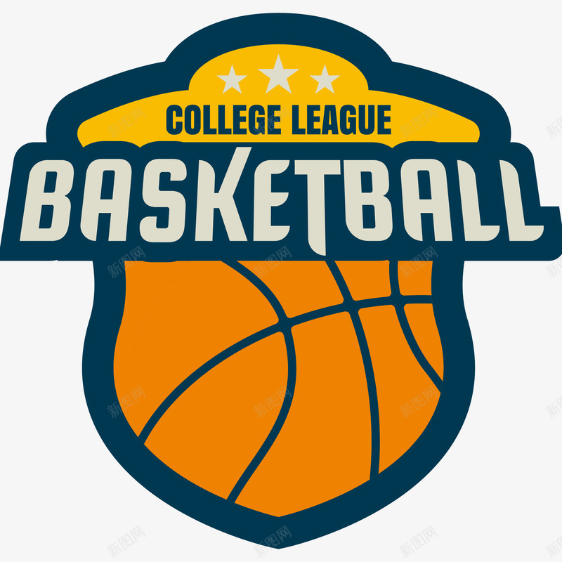 篮球运动徽章插画矢量图ai免抠素材_88icon https://88icon.com 免抠PNG 标志 比赛 篮球 篮球框 篮球运动徽章矢量插画 证章 锦标赛 矢量图