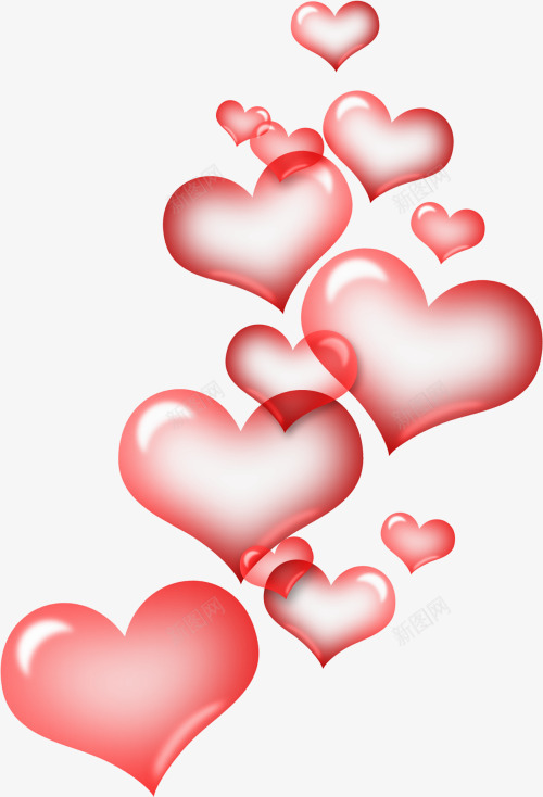 粉色桃心png免抠素材_88icon https://88icon.com 桃心 漂浮桃心 爱心