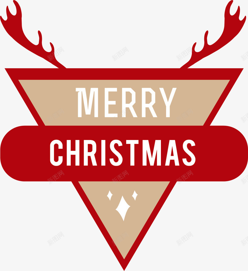 红色鹿角圣诞节快乐矢量图ai免抠素材_88icon https://88icon.com 圣诞快乐 圣诞节 圣诞节快乐 矢量png 红色鹿角 鹿角 矢量图