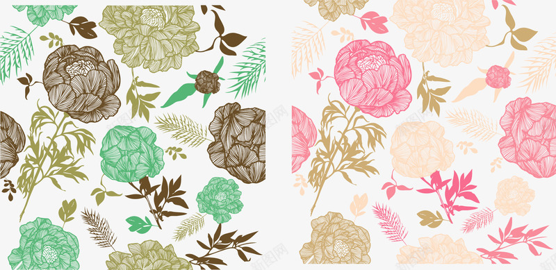 手绘线条花铺底png免抠素材_88icon https://88icon.com 手绘花 植物 玫瑰花 矢量素材 花 花底纹 花素材 花装饰 花边