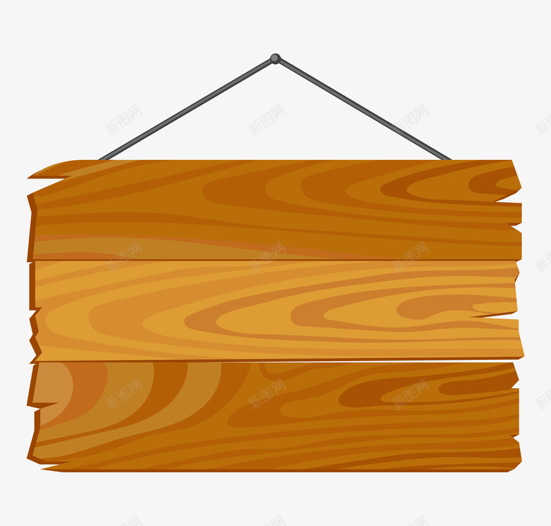 壁挂式木质标牌简图png免抠素材_88icon https://88icon.com 卡通 壁挂式木质标牌 标牌 绳子 路牌 钉子