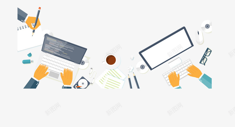 网页开发讨论图png免抠素材_88icon https://88icon.com 信息流程 商务插图 扁平化