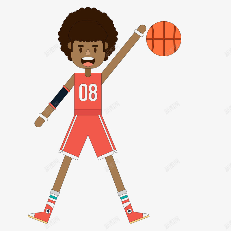 创意篮球运动员矢量图ai免抠素材_88icon https://88icon.com 人物设计 卡通 打篮球 比赛 篮球 运动员 矢量图