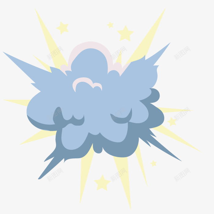 爆炸云朵png免抠素材_88icon https://88icon.com 云烟 形状 手绘 漂浮 烟雾
