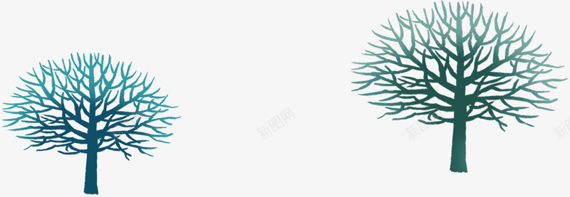 冬日手绘美丽大树场景png免抠素材_88icon https://88icon.com 冬日 场景 大树 美丽