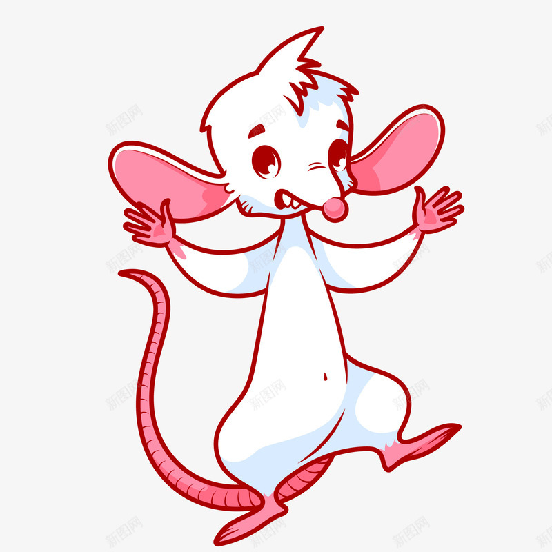 卡通手绘老鼠动物矢量图ai免抠素材_88icon https://88icon.com 动物设计 卡通 大耳朵 小白鼠 手绘 老鼠 矢量图