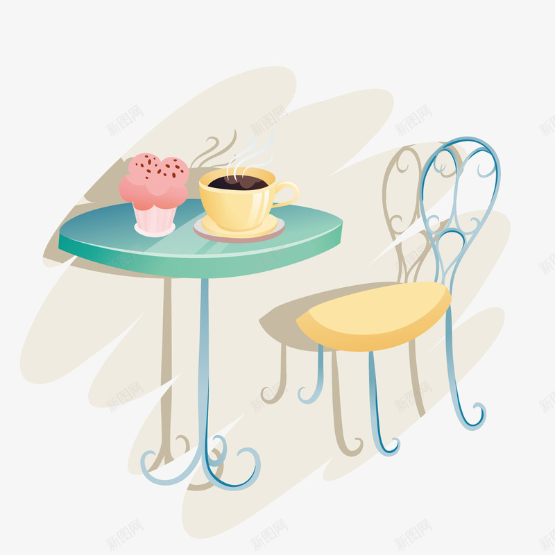 甜品店桌椅png免抠素材_88icon https://88icon.com 桌椅 甜品店 食物 饮品
